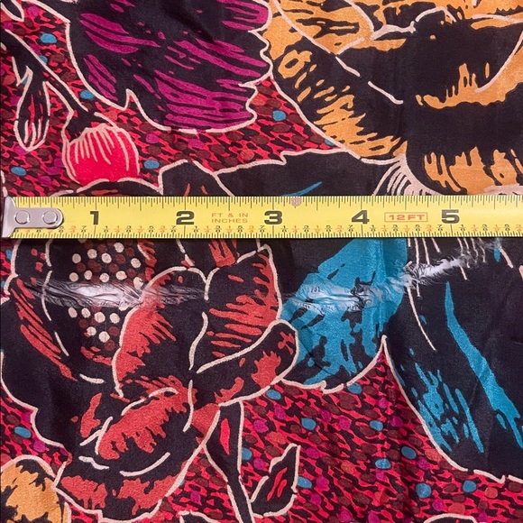 Honey 100% Silk Scarf Floral Vintage - Picture 11 of 11